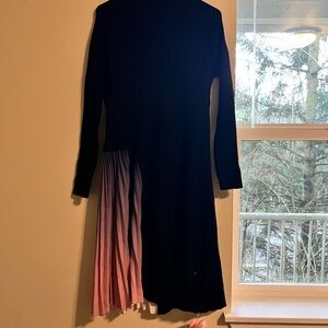 Chic Black and Pink Long Sleeve Dress